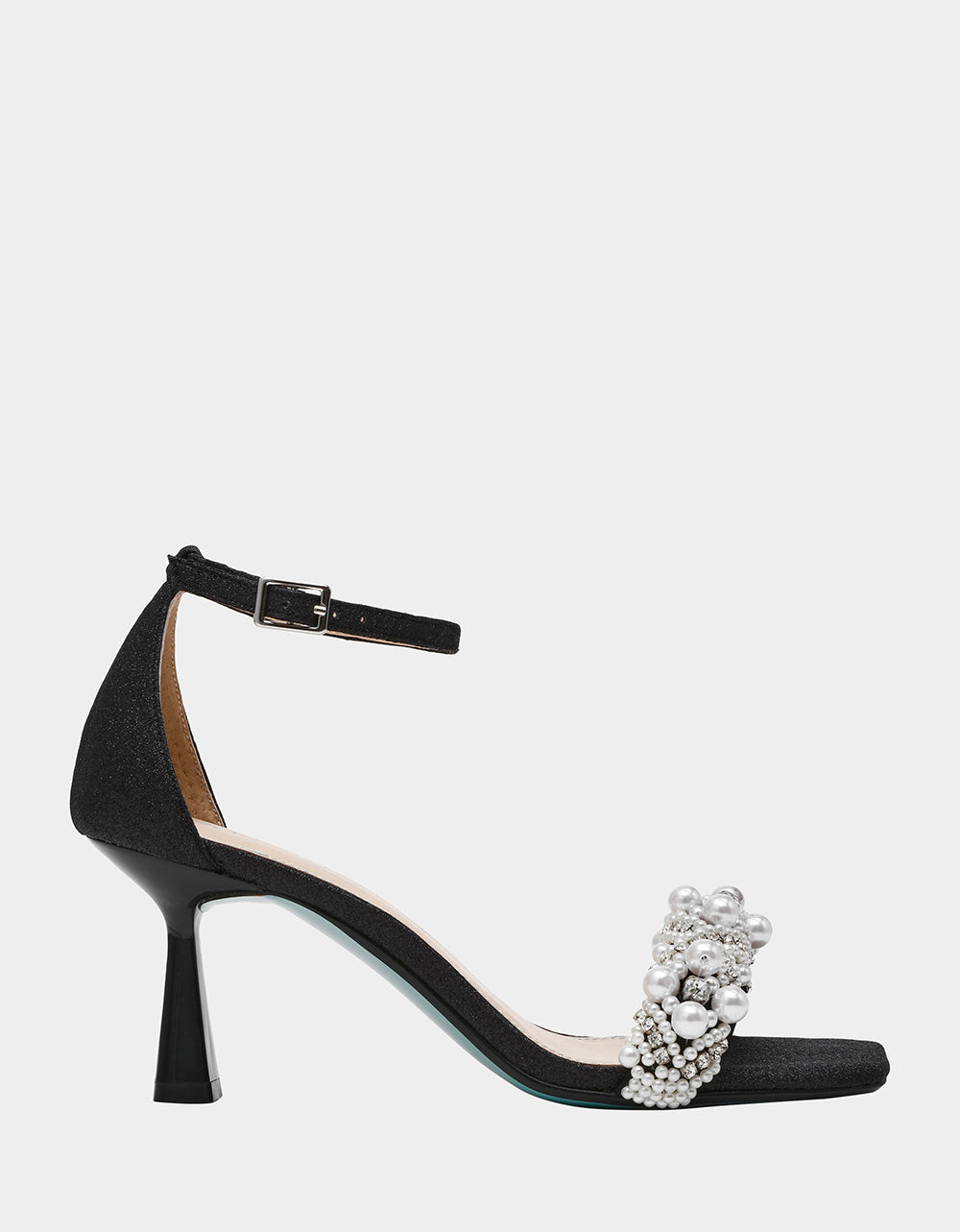 Betsey Johnson MILO BLACK Embellished Kitten Heel