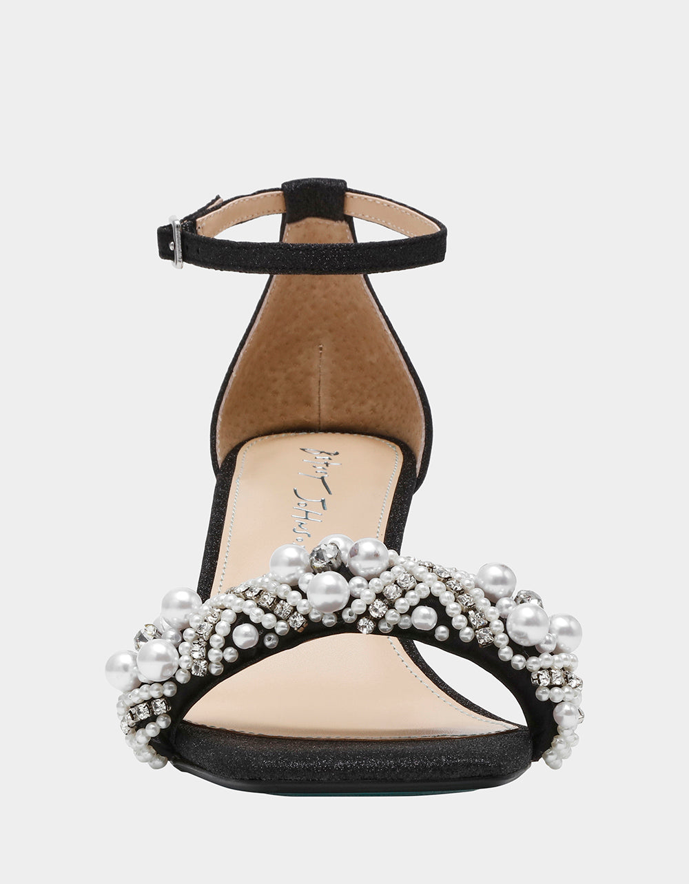 Betsey Johnson MILO BLACK Embellished Kitten Heel