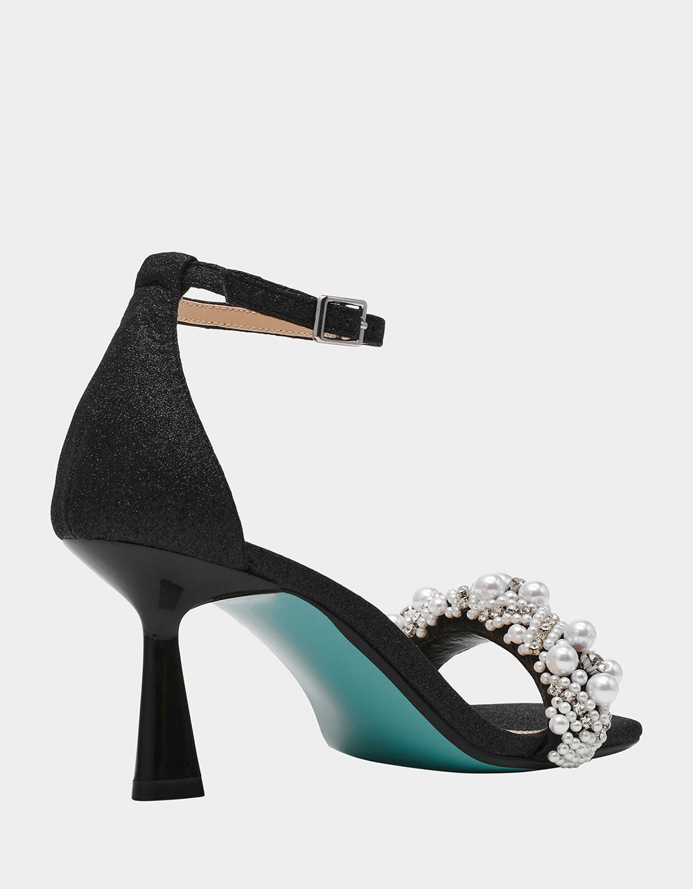 Betsey Johnson MILO BLACK Embellished Kitten Heel