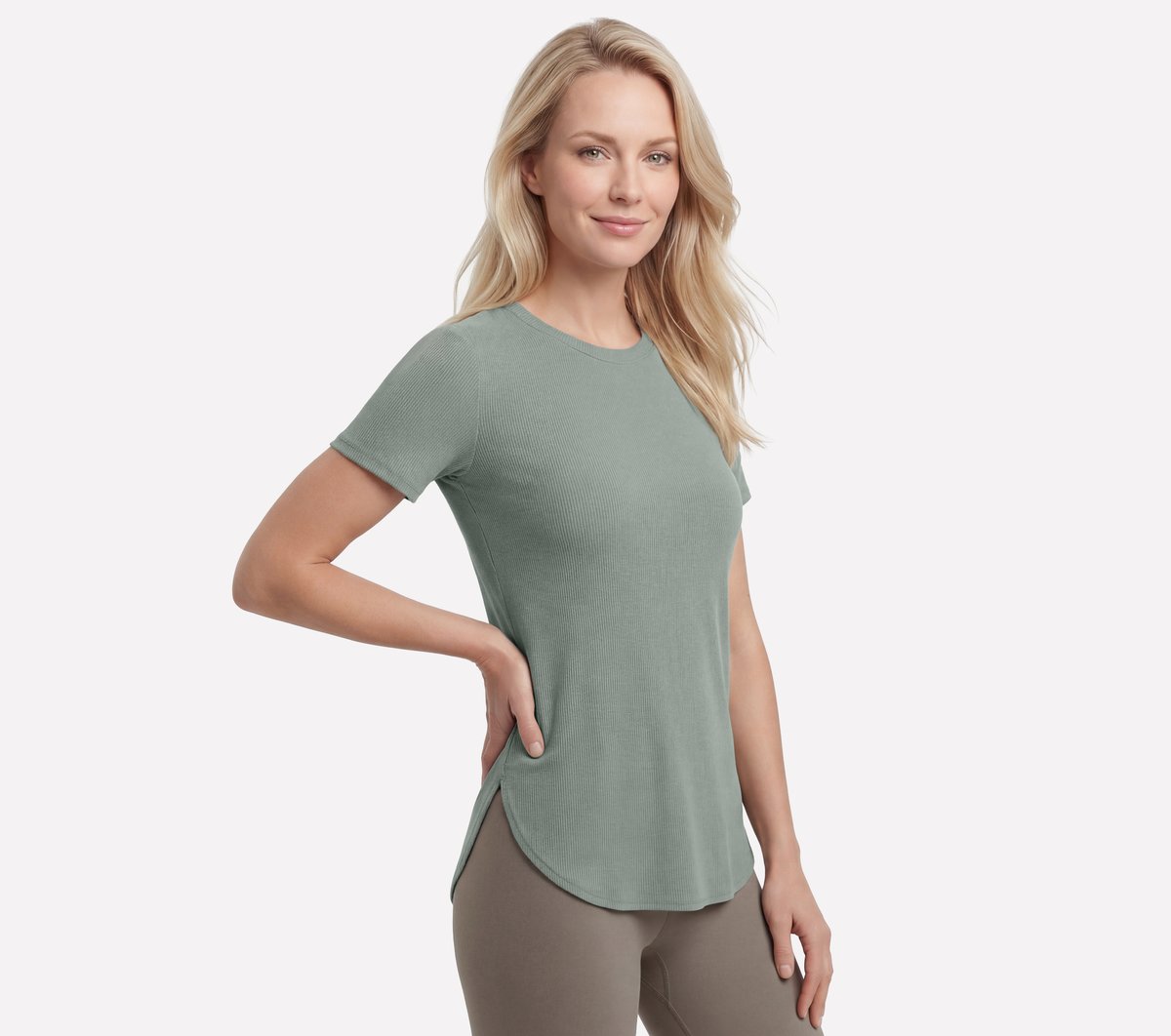 GO WALK Luxe Rib Tunic Tee Women Skechers outlet