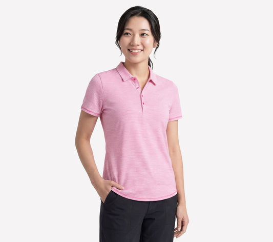 Short Sleeve On The Green Striped Polo Women Skechers online