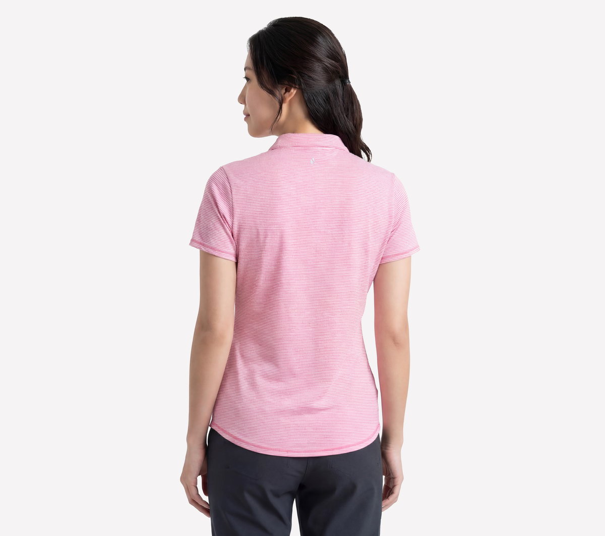 Short Sleeve On The Green Striped Polo Women Skechers online
