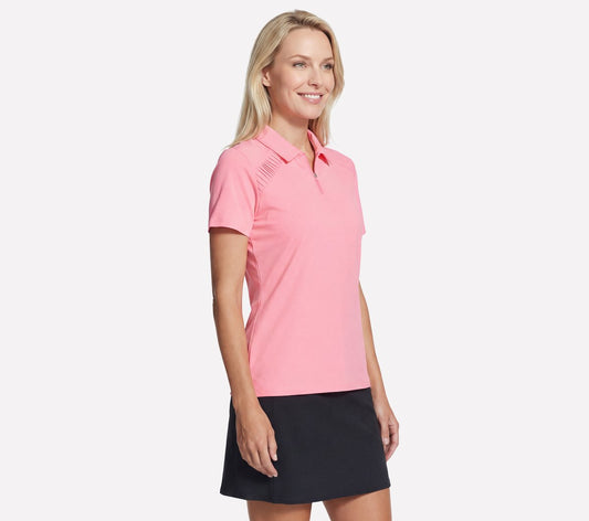 GO GOLF Short Sleeve Birdie Zip Front Polo Women Skechers USA