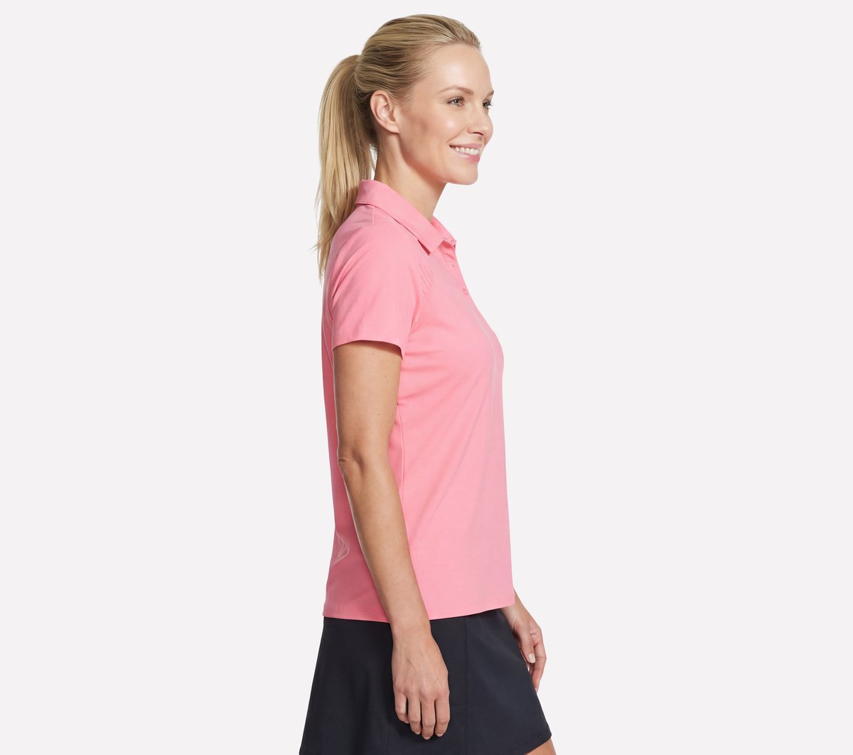 GO GOLF Short Sleeve Birdie Zip Front Polo Women Skechers USA