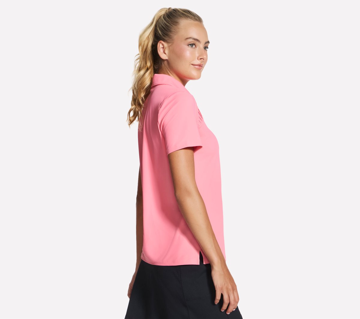 GO GOLF Short Sleeve Birdie Zip Front Polo Women Skechers USA