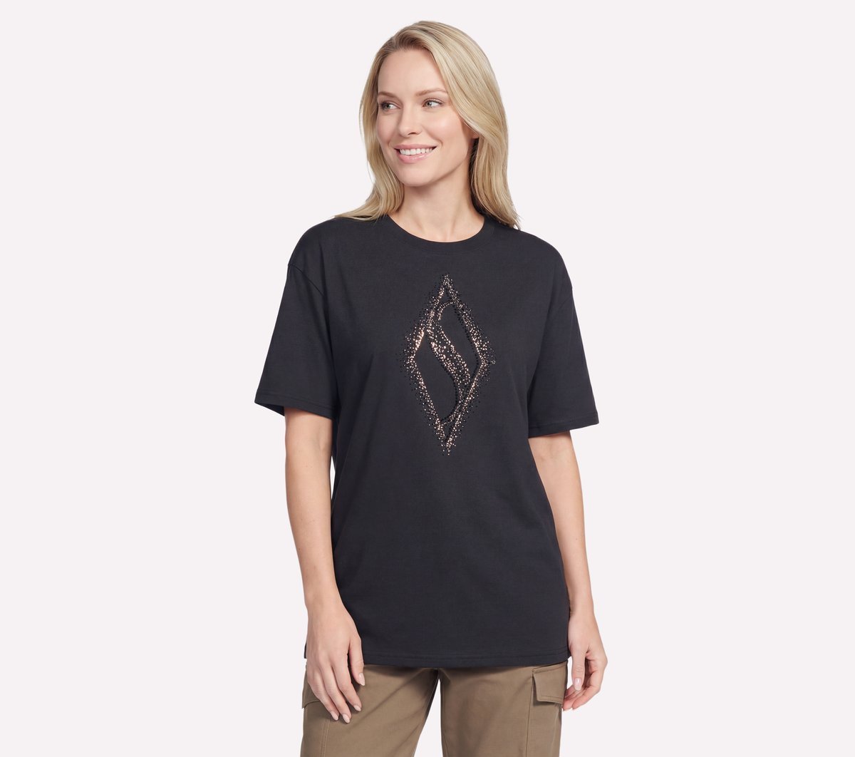 Gold Splatter Diamond Short Sleeve Tee Women Skechers online