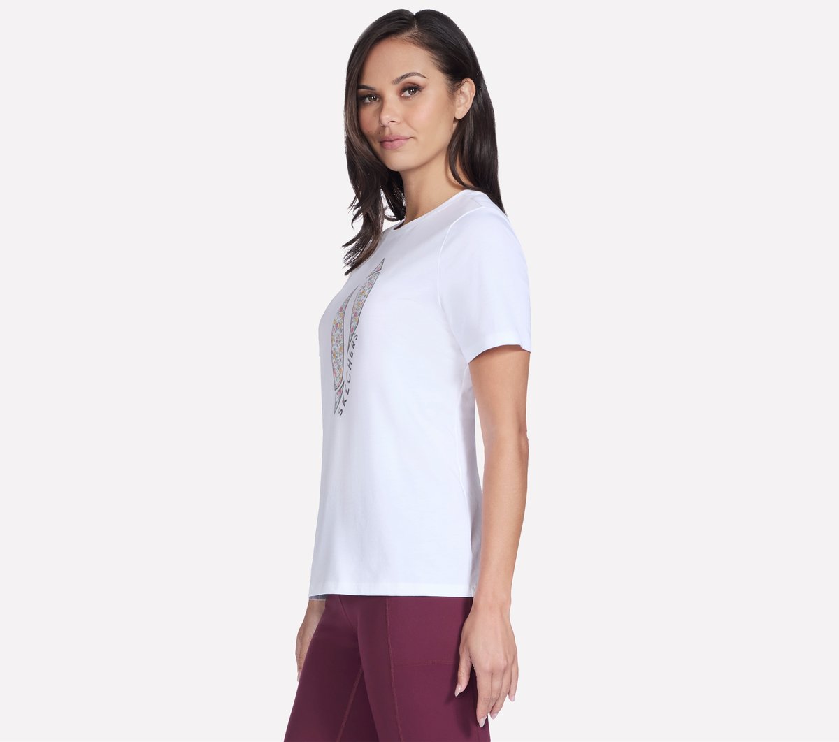 Floral Diamond Short Sleeve Tee Women Skechers USA