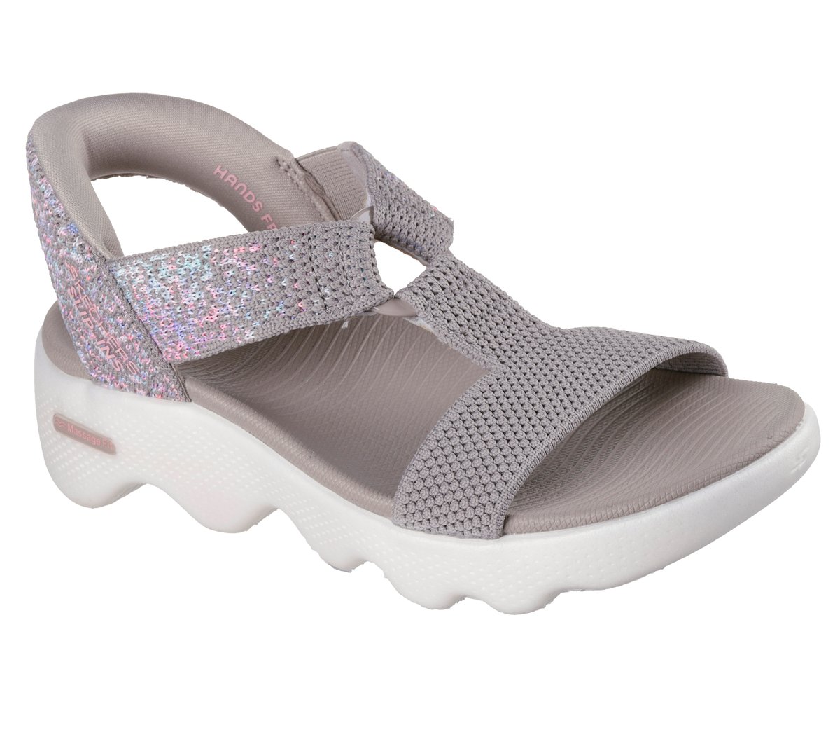 Slip-ins: GO WALK Massage Fit Sandal - Confetti Sky Women discount