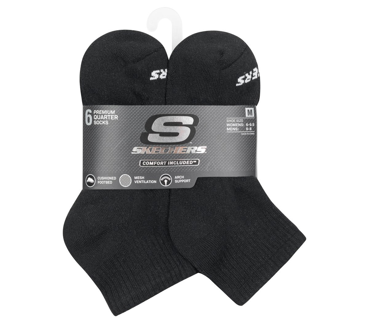 6 Pack Core Quarter Medium Socks Women on sale