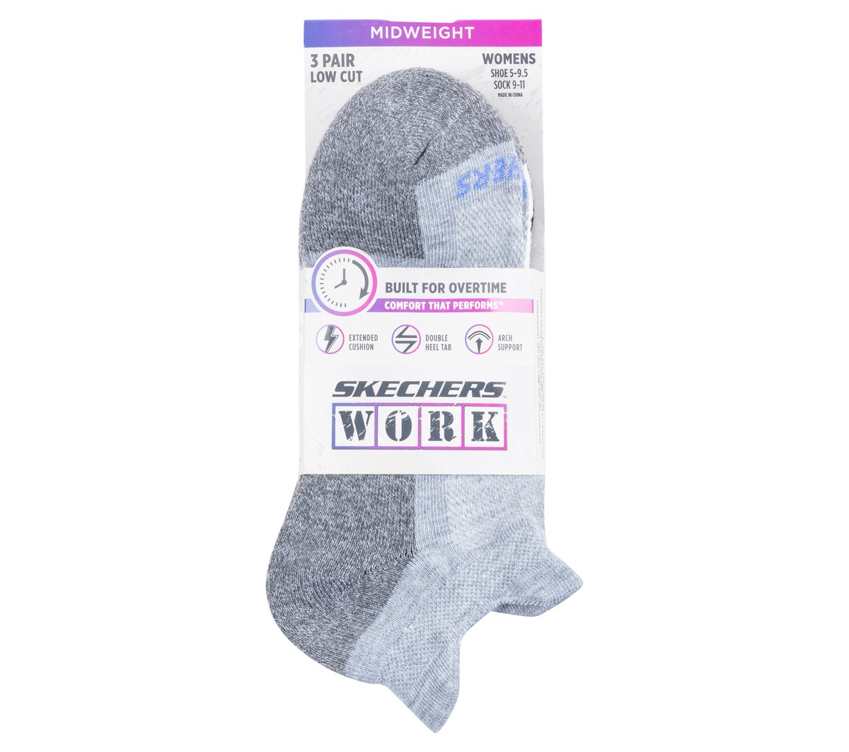 Work: Lowcut Heel Tab Socks - 3 Pack Women Skechers online