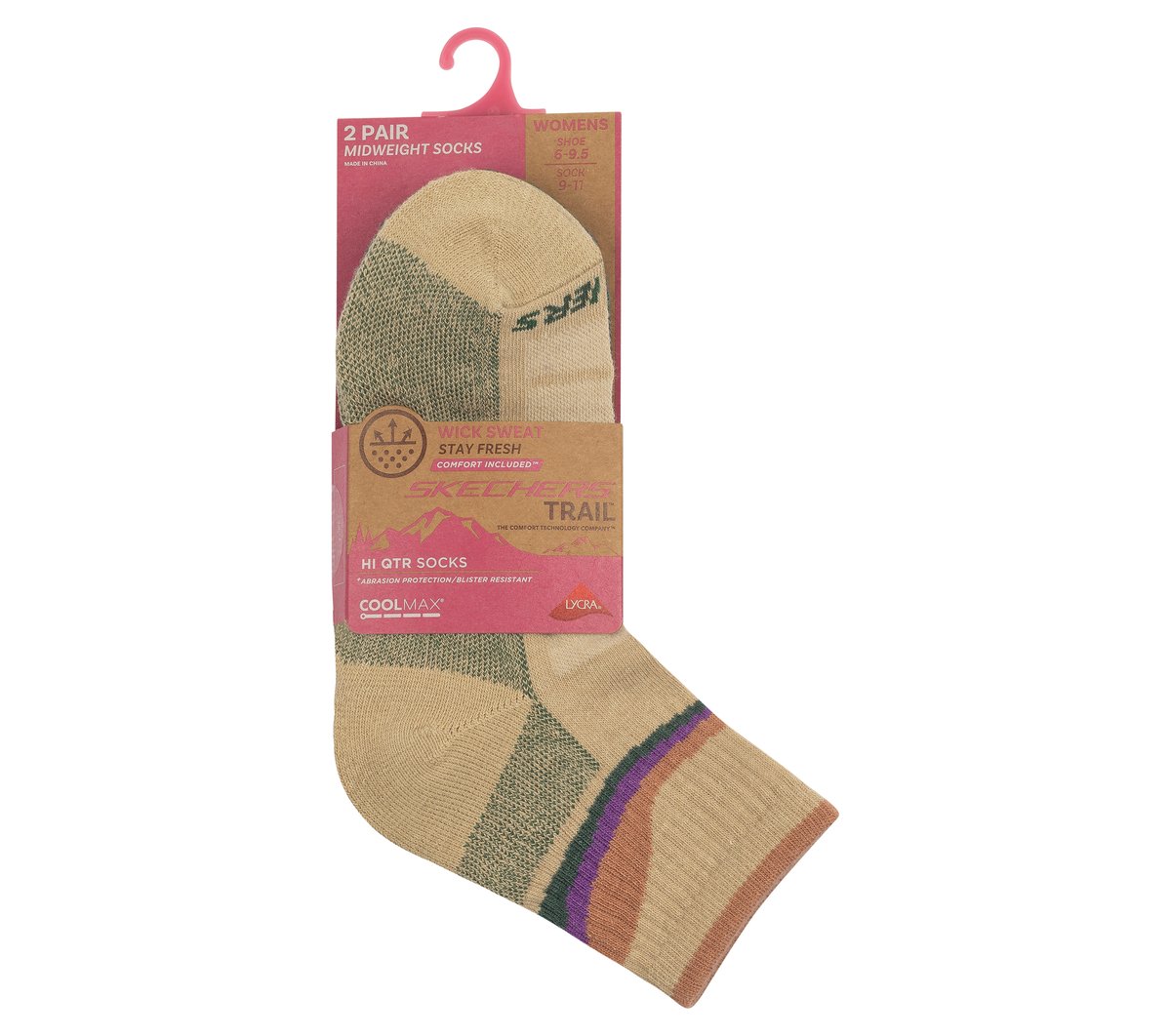 2 Pack Women's Trail Quarter Socks Women Skechers USA