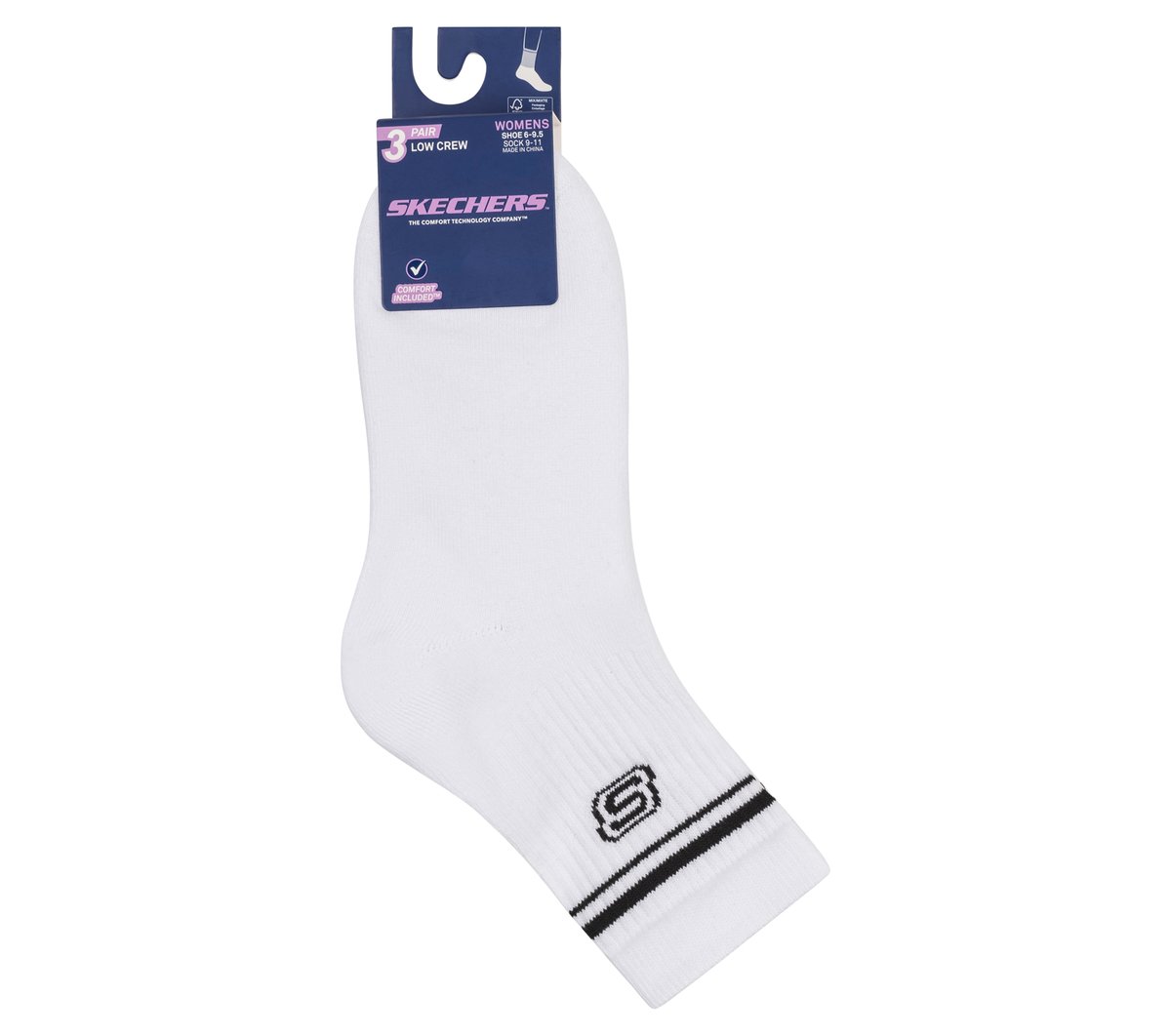 3 Pack Women's Low Crew Varsity Socks Women US