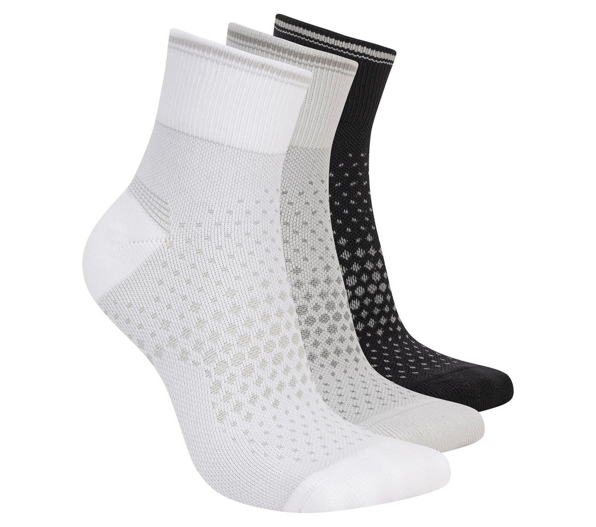 3 Pack Women's Reflective Performance Quarter Socks Women Skechers USA