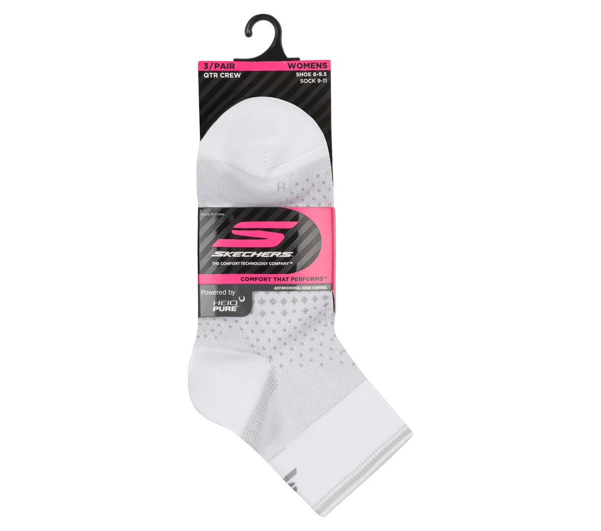 3 Pack Women's Reflective Performance Quarter Socks Women Skechers USA