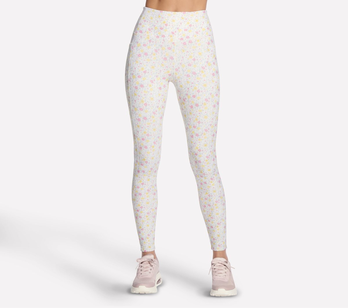GO WALK Rib Floral Full Length High-Waisted Legging Women Skechers outlet