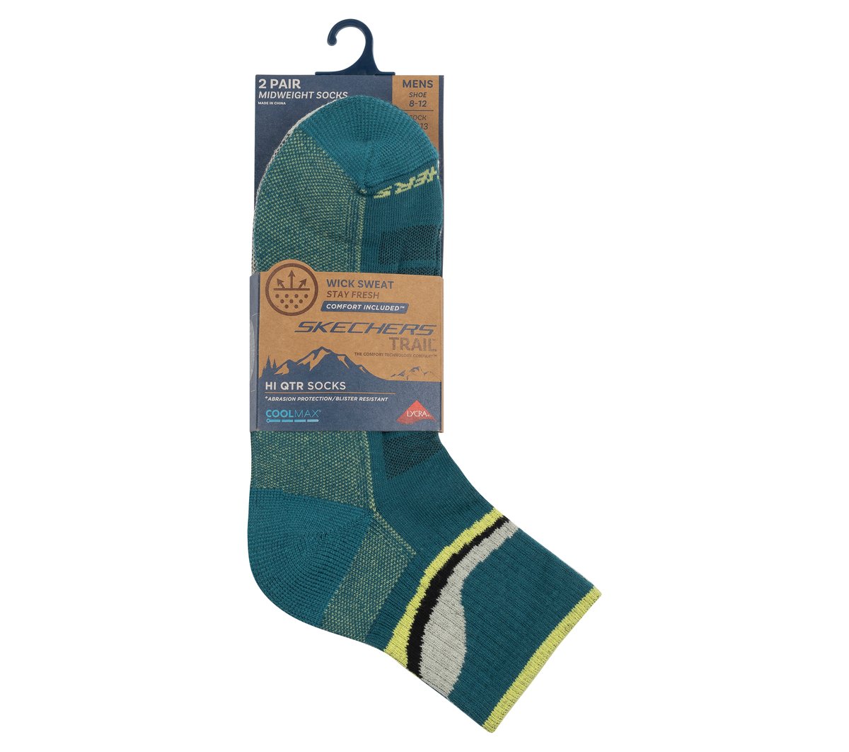 2 Pack Men's Quarter Trail Socks Men Skechers near me