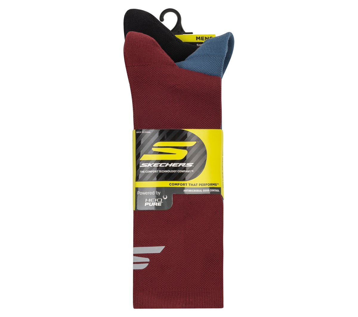 3 Pack Men's Reflective Performance Half Terry Crew Socks Men US