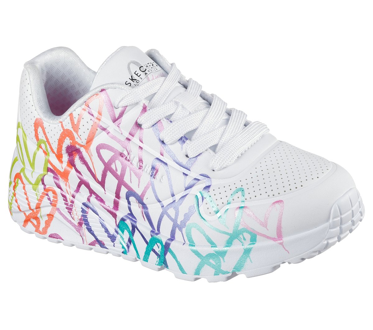 JGoldcrown: UNO Lite - Metallic Joy Kids Skechers outlet