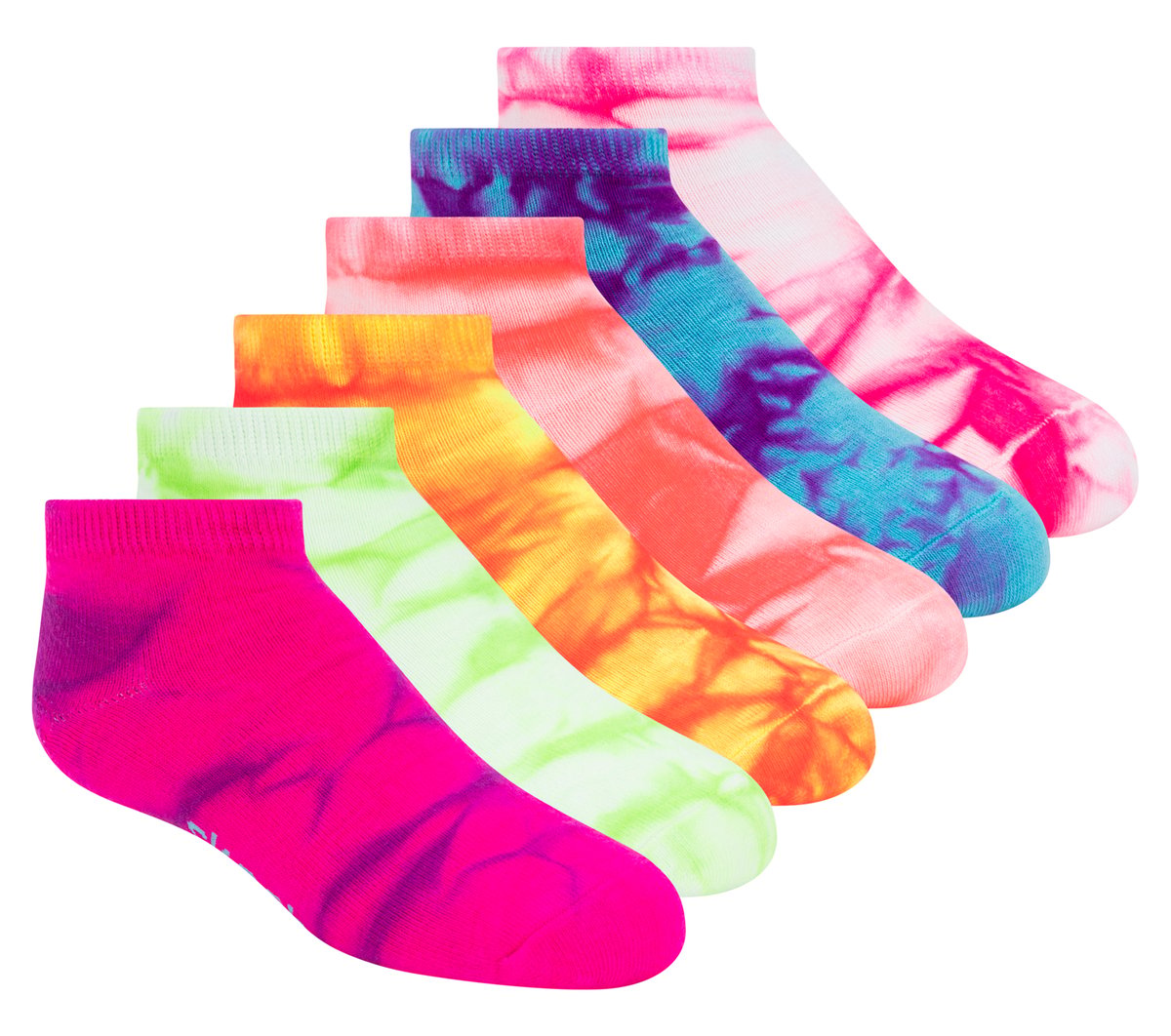 6 Pack Girls' Tie Dye Fashion Socks Kids Skechers online
