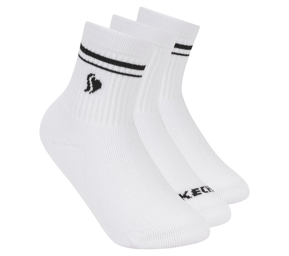 3 Pack Girls' Low Crew Ribbed Socks Kids Skechers outlet