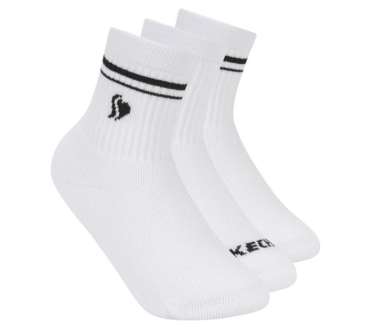 3 Pack Girls' Low Crew Ribbed Socks Kids Skechers outlet