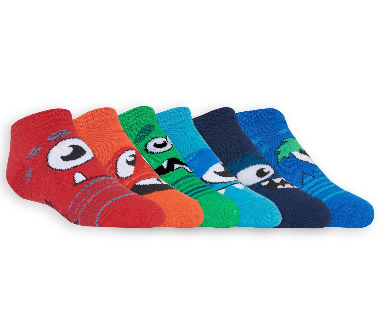 6 Pack Low Cut Monster Socks Kids on sale