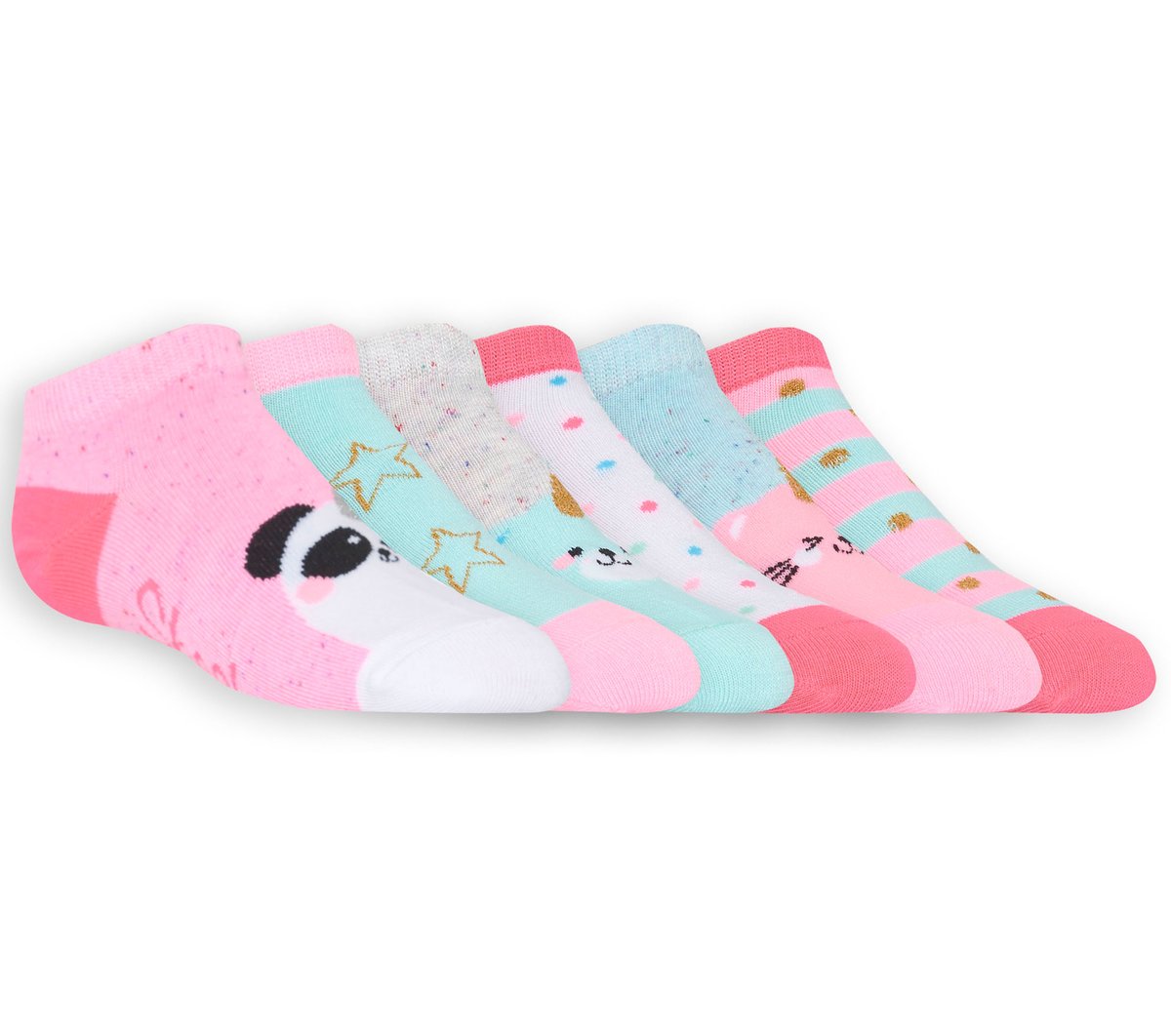 6 Pack Low Cut Cute Socks Kids discount